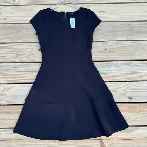 Ann Taylor Dress Black Size 2 NWT New Little Black Dress LBD Classic Event Work - Picture 1 of 9